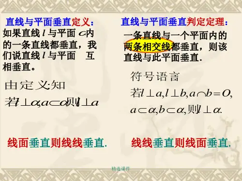 线面垂直面面垂直的性质定理