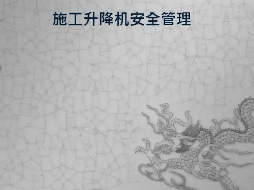 施工升降机安全管理ppt课件