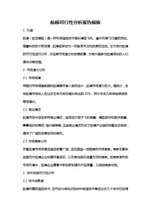 航模可行性分析报告模板