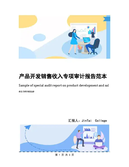 产品开发销售收入专项审计报告范本