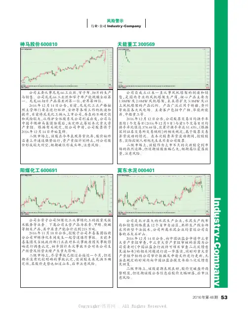 风险警示：神马股份、天能重工、阳煤化工