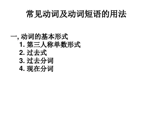 河南专升本 常用动词和动词短语用法