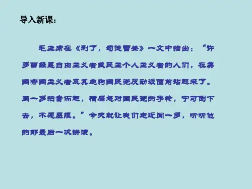 《最后一次讲演》ppt课件