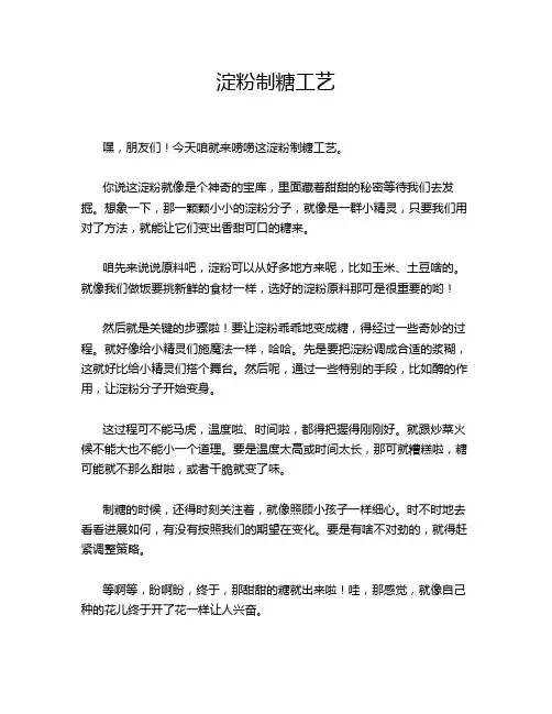 淀粉制糖工艺