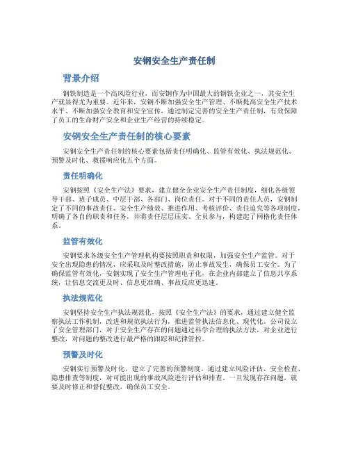 安钢安全生产责任制