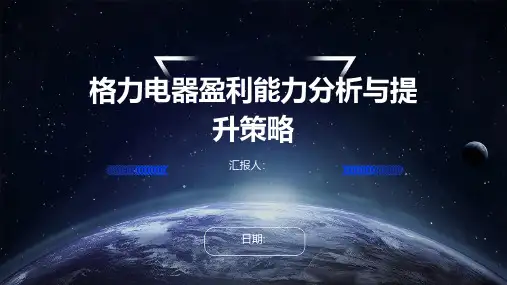 格力电器盈利能力分析与提升策略