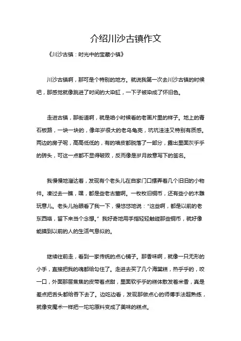 介绍川沙古镇作文