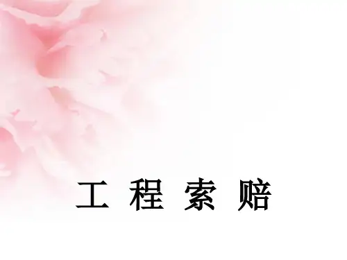 工程索赔及索赔概论培训讲义(PPT格式)