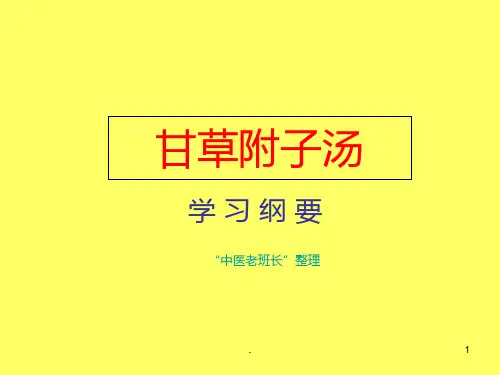 甘草附子汤PPT课件