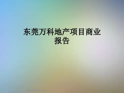 东莞万科地产项目商业报告