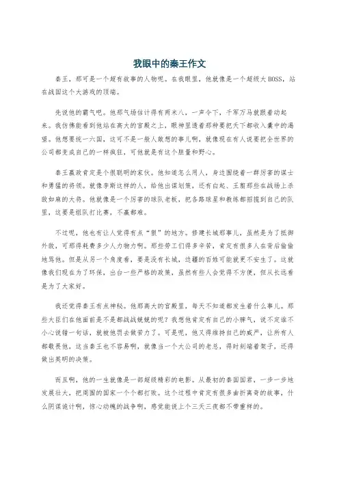 我眼中的秦王作文