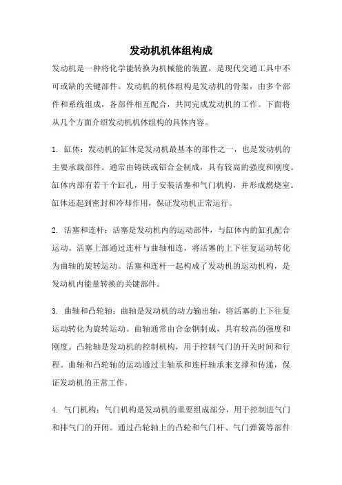 发动机机体组构成