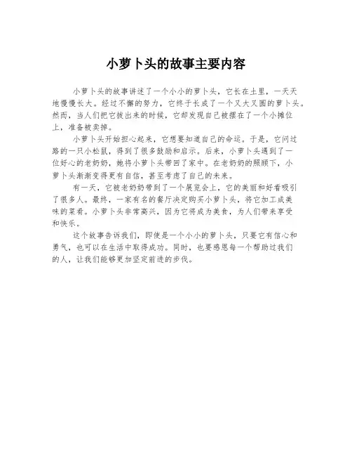 小萝卜头的故事主要内容