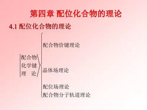第四章 配位化合物的理论