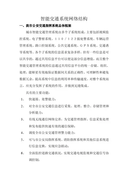 智能交通系统网络结构