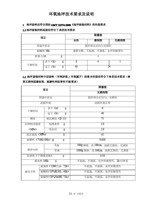 环氧地坪_技术要求.