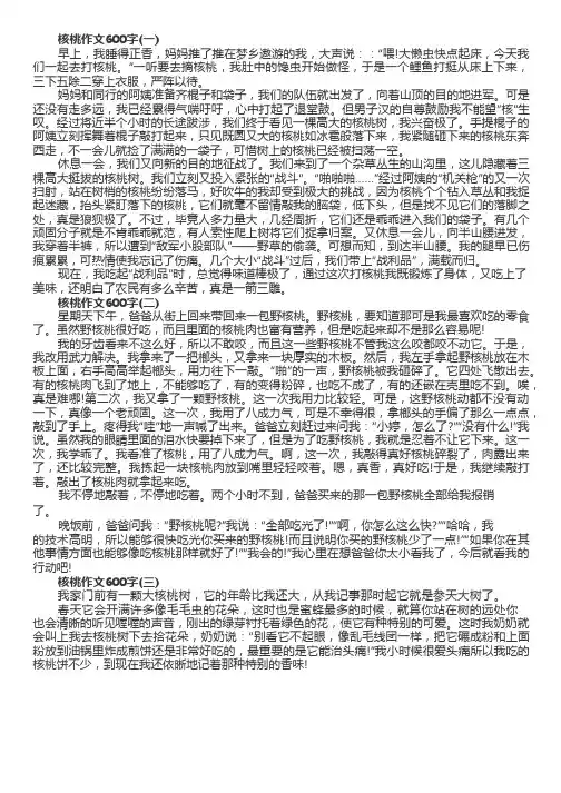 核桃作文600字