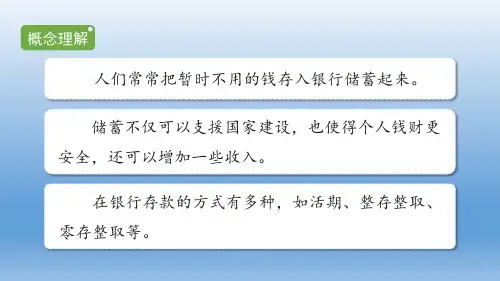 人教数学六年级下册《利率》教学PPT