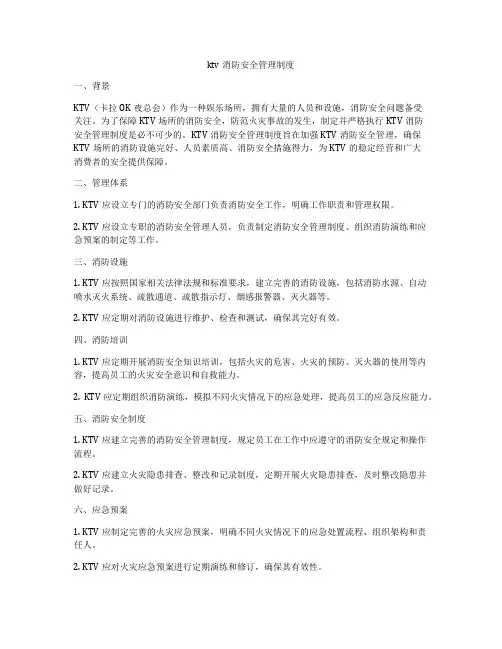 ktv消防安全管理制度