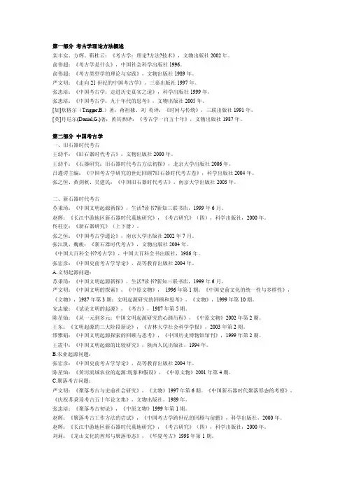 考古学参考文献
