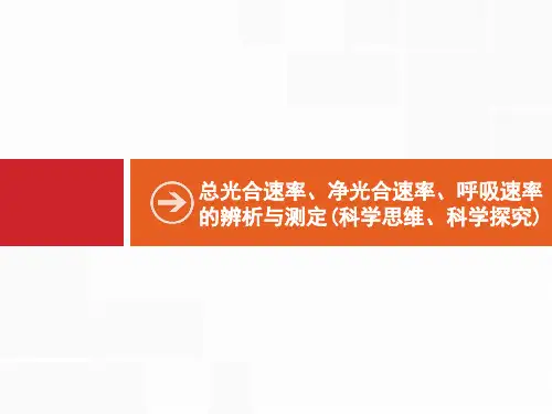 【生物.新高考总复习】专题(二) 总光合速率、净光合速率、呼吸速率的辨析与测定(科学思维、科学探究)