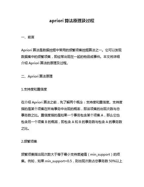 apriori算法原理及过程