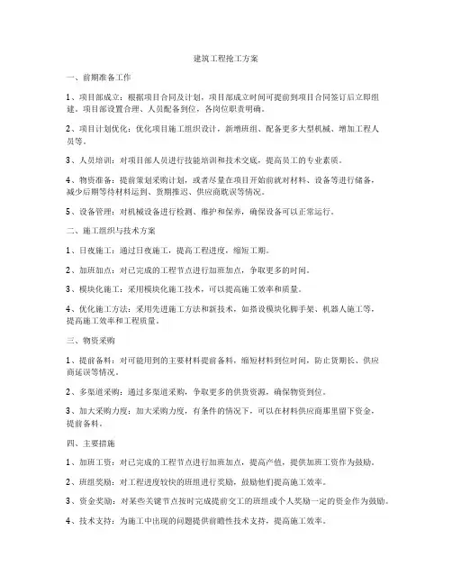 建筑工程抢工方案