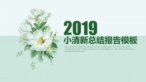 2018小清新工作汇报年终总结PPT模板