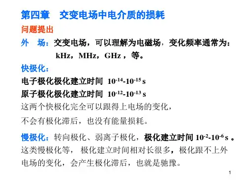 交变电场中电介质的损耗复介电常数ppt课件