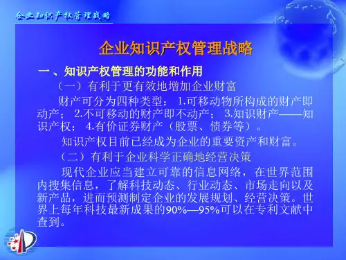 企业知识产权管理战略