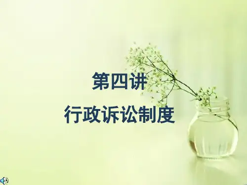 第四讲 行政诉讼制度  PPT 课件