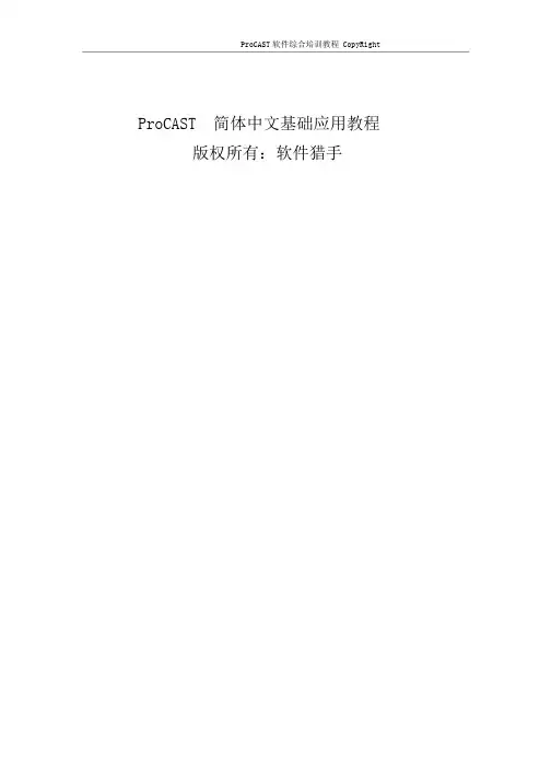 procast版简体中文教程byzffeng