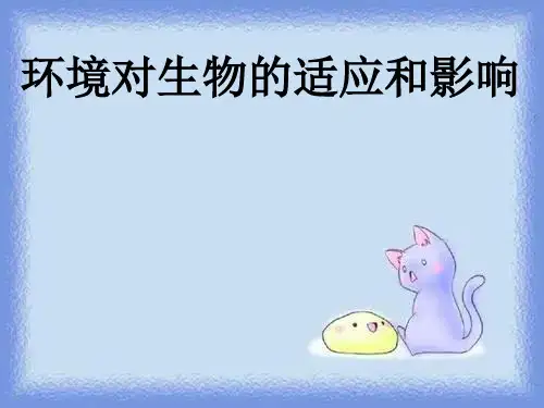 生物对环境的适应和影响(北京版)