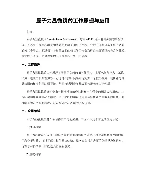 原子力显微镜的工作原理与应用