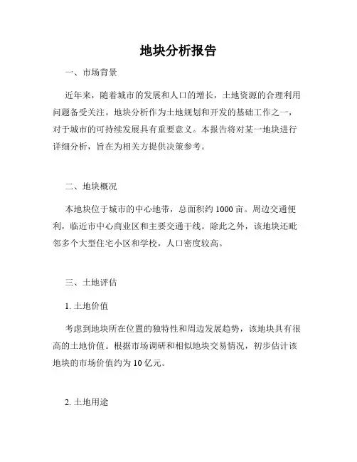 地块分析报告
