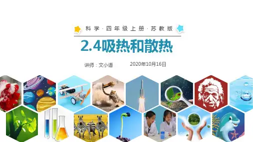 苏教版科学四年级上册课件2.4吸热和散热 PPT-附教案