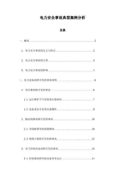 电力安全事故典型案例分析