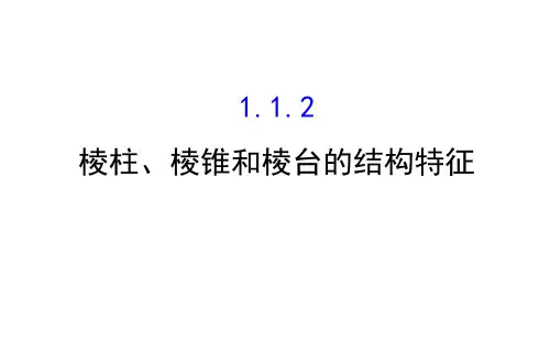 1.1.2  棱柱、棱锥和棱台的结构特征