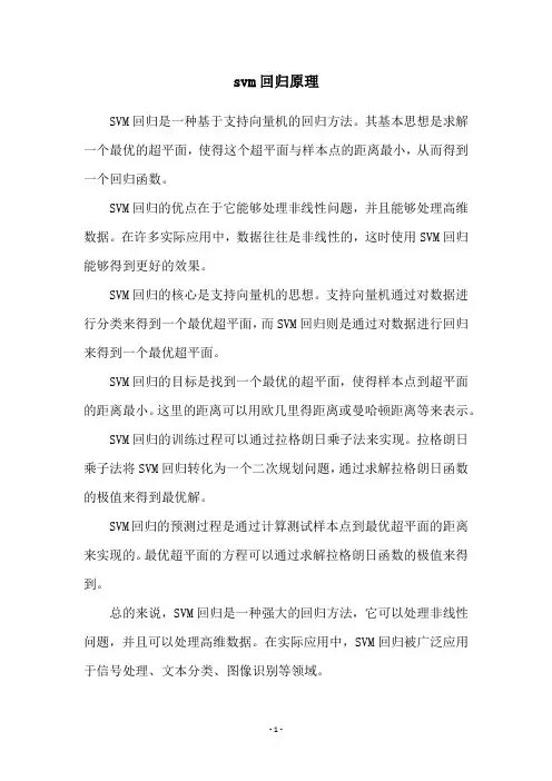 svm回归原理
