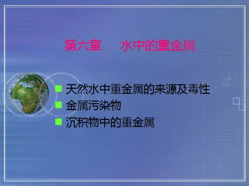 第六章  水中的重金属PPT课件