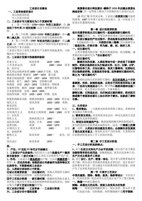 何人可(工业设计史)章节重点笔记(精华)