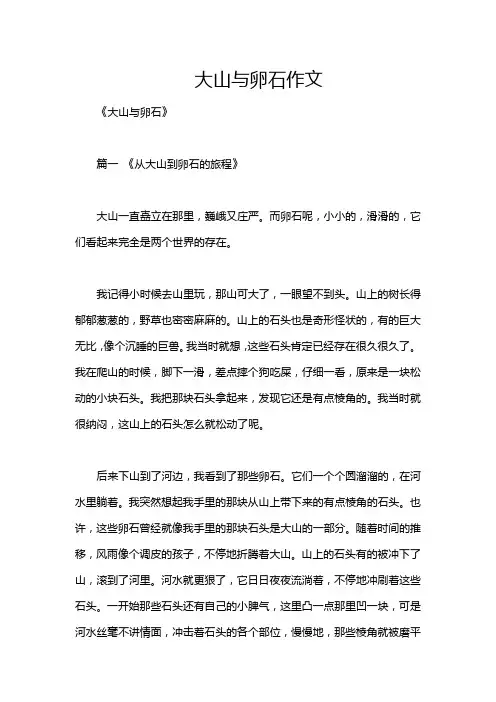 大山与卵石作文