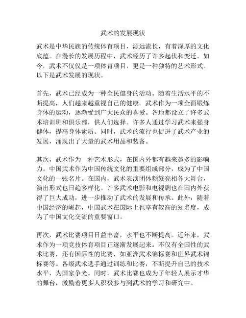 武术的发展现状