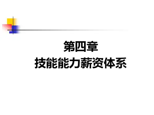 4、技能和能力薪资体系