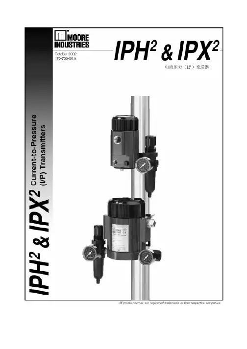 IPH 2 IPX电流压力(I P)变送器 说明书