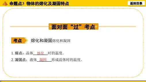 中考物理专题复习PPT命题点3 物体的熔化及凝固特点