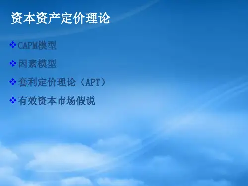 资本市场的定价理论