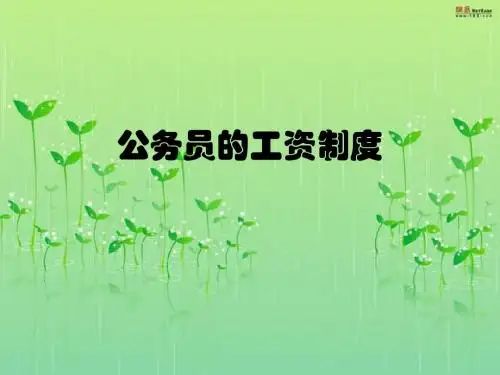 第十一章 公务员的工资制度
