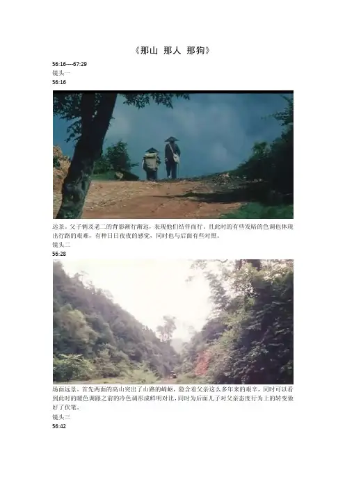 《那山那人那狗》段落景别分析