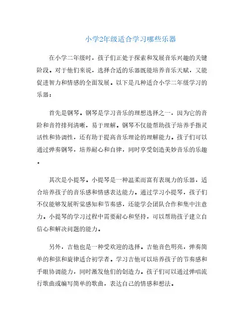 小学2年级适合学习哪些乐器